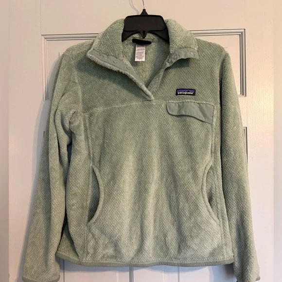 Patagonia Women's size small Re-roll snap T pullover in arctic mint - Picture 1 of 6